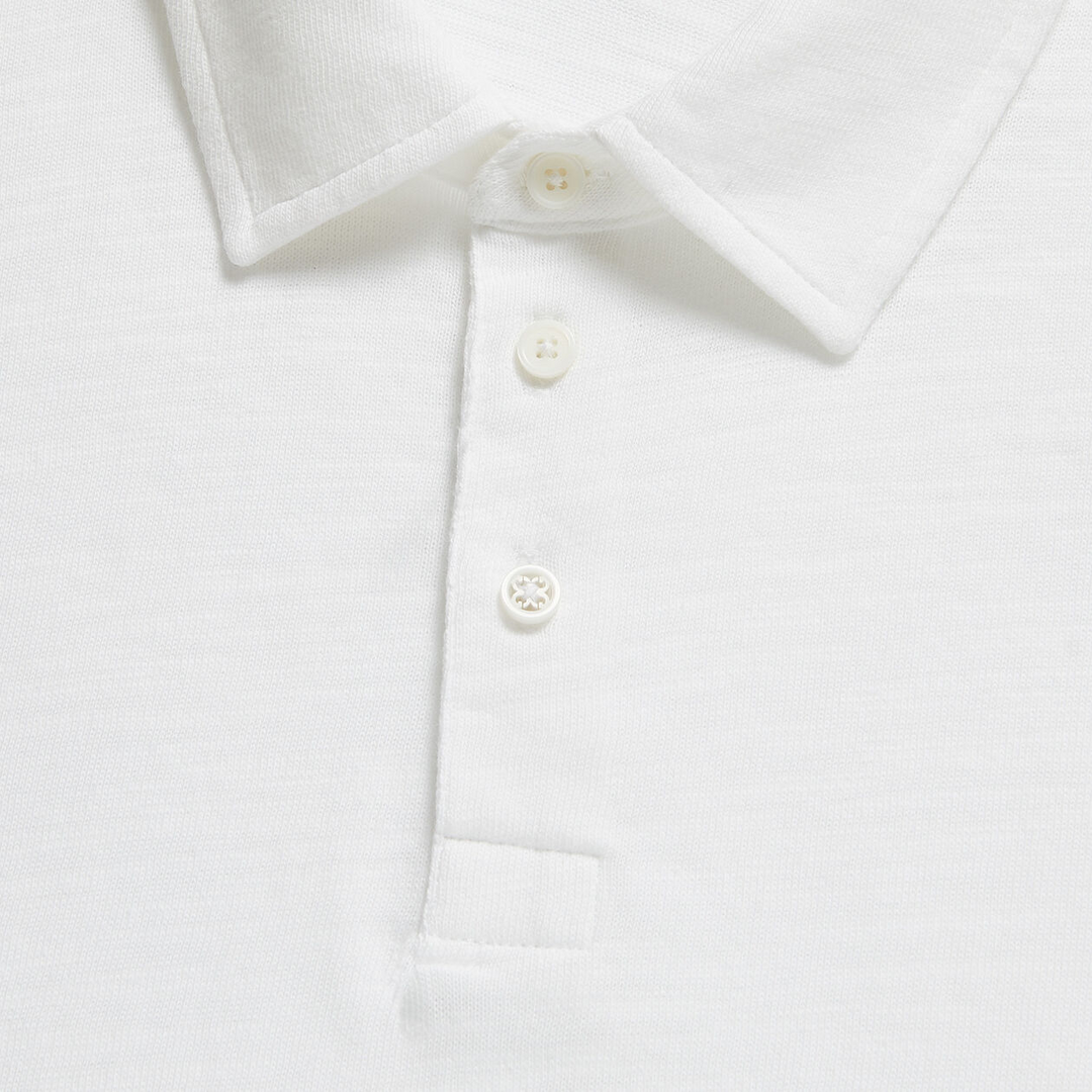 G/FORE MEN'S CLUBHOUSE SLUB COTTON POLO  - SNOW