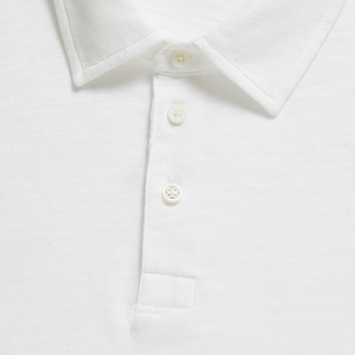 G/FORE MEN'S CLUBHOUSE SLUB COTTON POLO  - SNOW