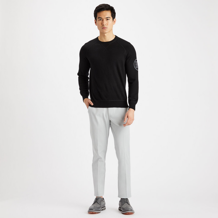 G/FORE MEN'S MERINO WOOL CREWNECK SWEATER - ONYX