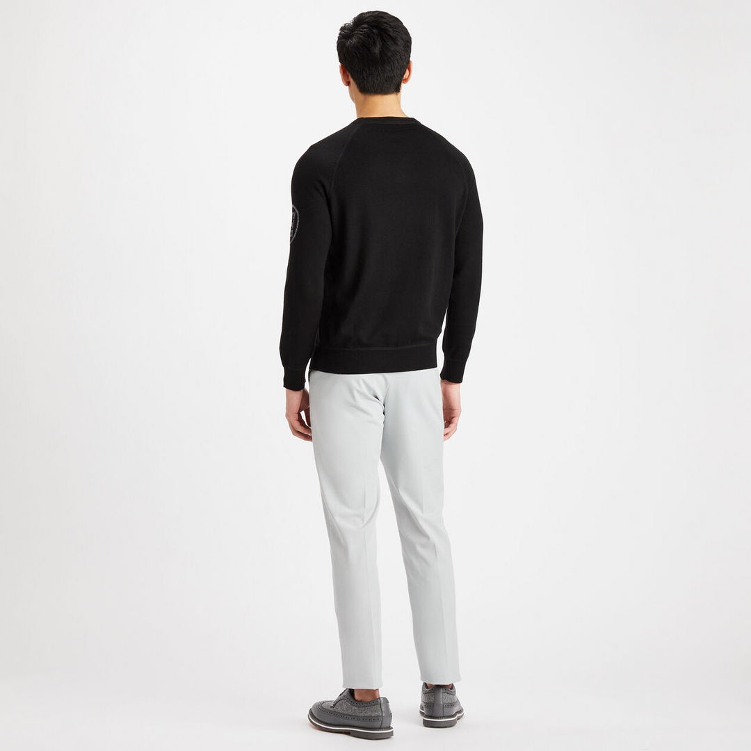 G/FORE MEN'S MERINO WOOL CREWNECK SWEATER - ONYX