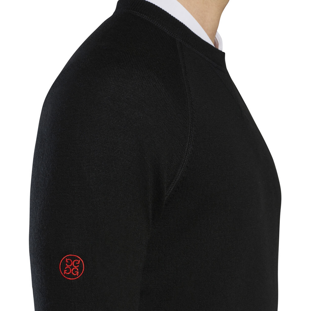 G/FORE MEN'S MERINO WOOL CREWNECK SWEATER - ONYX