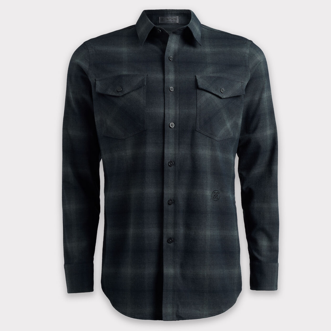 G/FORE MENS WOOLEN OVERSHIRT -ONYX