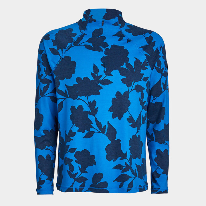 G/Fore Mens Tonal Floral Luxe Quarter Zip Mid Layer - RACER