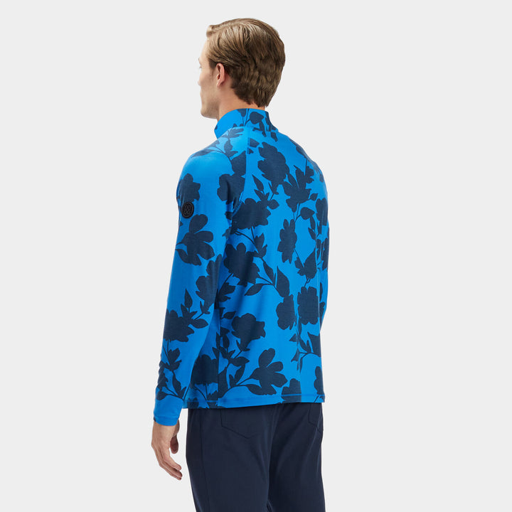 G/Fore Mens Tonal Floral Luxe Quarter Zip Mid Layer - RACER
