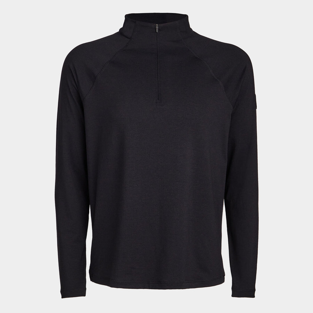 G/FORE MEN'S ICON LUXE QUARTER ZIP MID LAYER  - ONYX