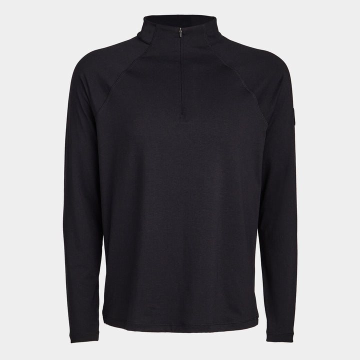 G/FORE MEN'S ICON LUXE QUARTER ZIP MID LAYER  - ONYX