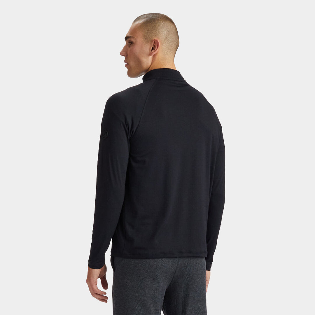 G/FORE MEN'S ICON LUXE QUARTER ZIP MID LAYER  - ONYX