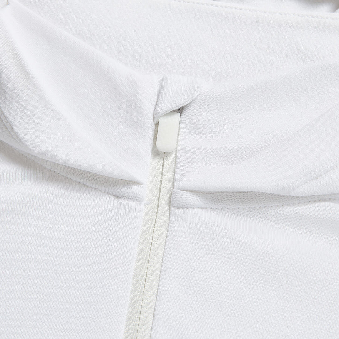 G/FORE MEN'S LUXE QUARTER ZIP MID LAYER HOODIE - SNOW