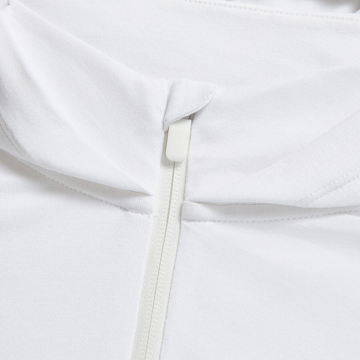 G/FORE MEN'S LUXE QUARTER ZIP MID LAYER HOODIE - SNOW