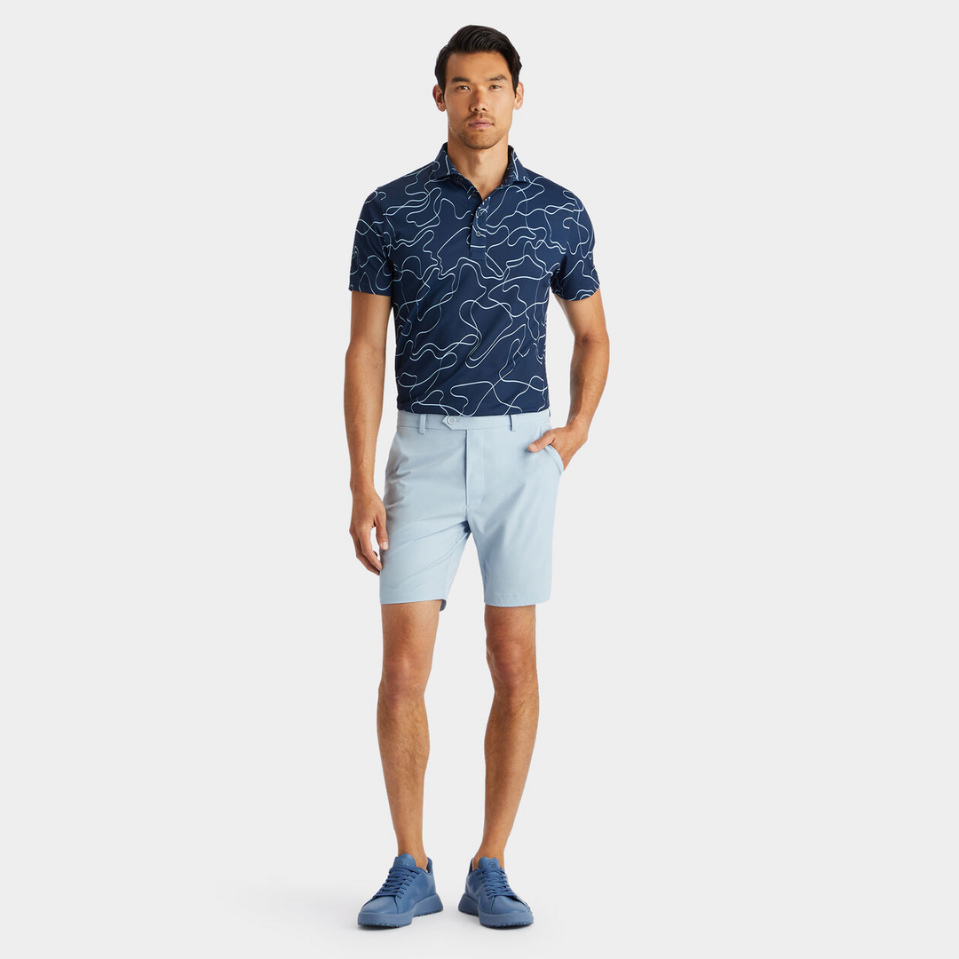 G/FORE MEN'S PENCIL TECH PIQUE MODERN SPREAD COLLAR - INK