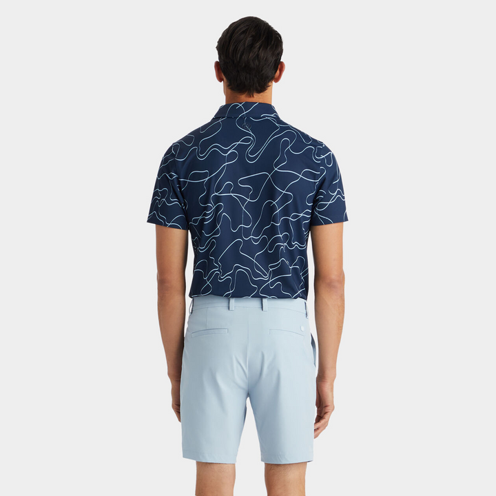 G/FORE MEN'S PENCIL TECH PIQUE MODERN SPREAD COLLAR - INK