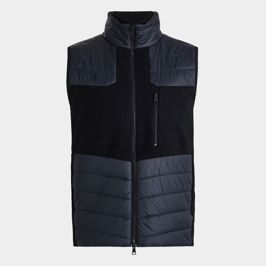 G/FORE MEN'S SKULL & T's MERINO WOOL FULL ZIP VEST - ONYX