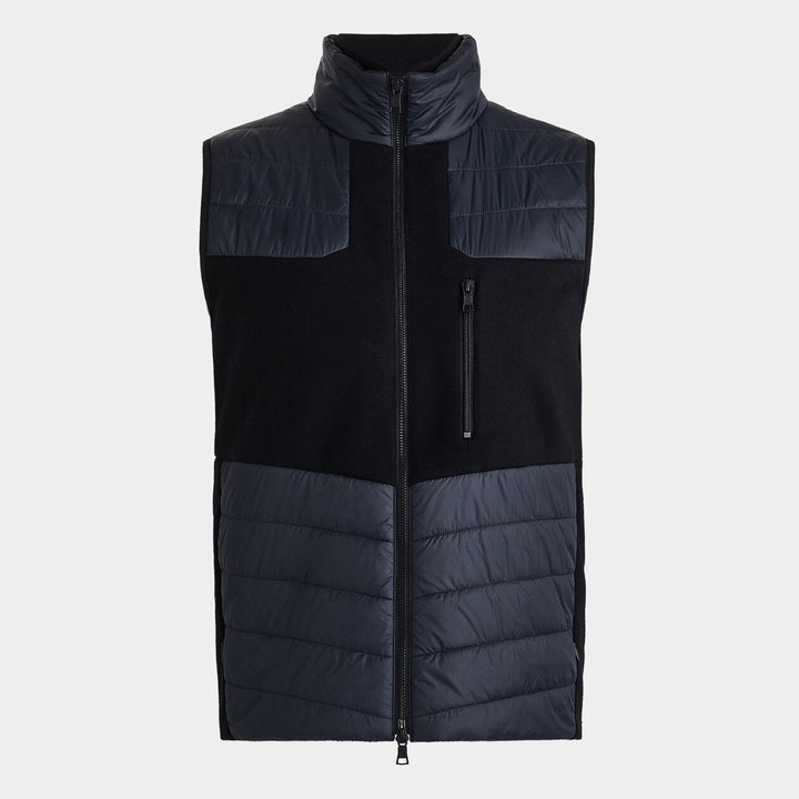 G/FORE MEN'S SKULL & T's MERINO WOOL FULL ZIP VEST - ONYX