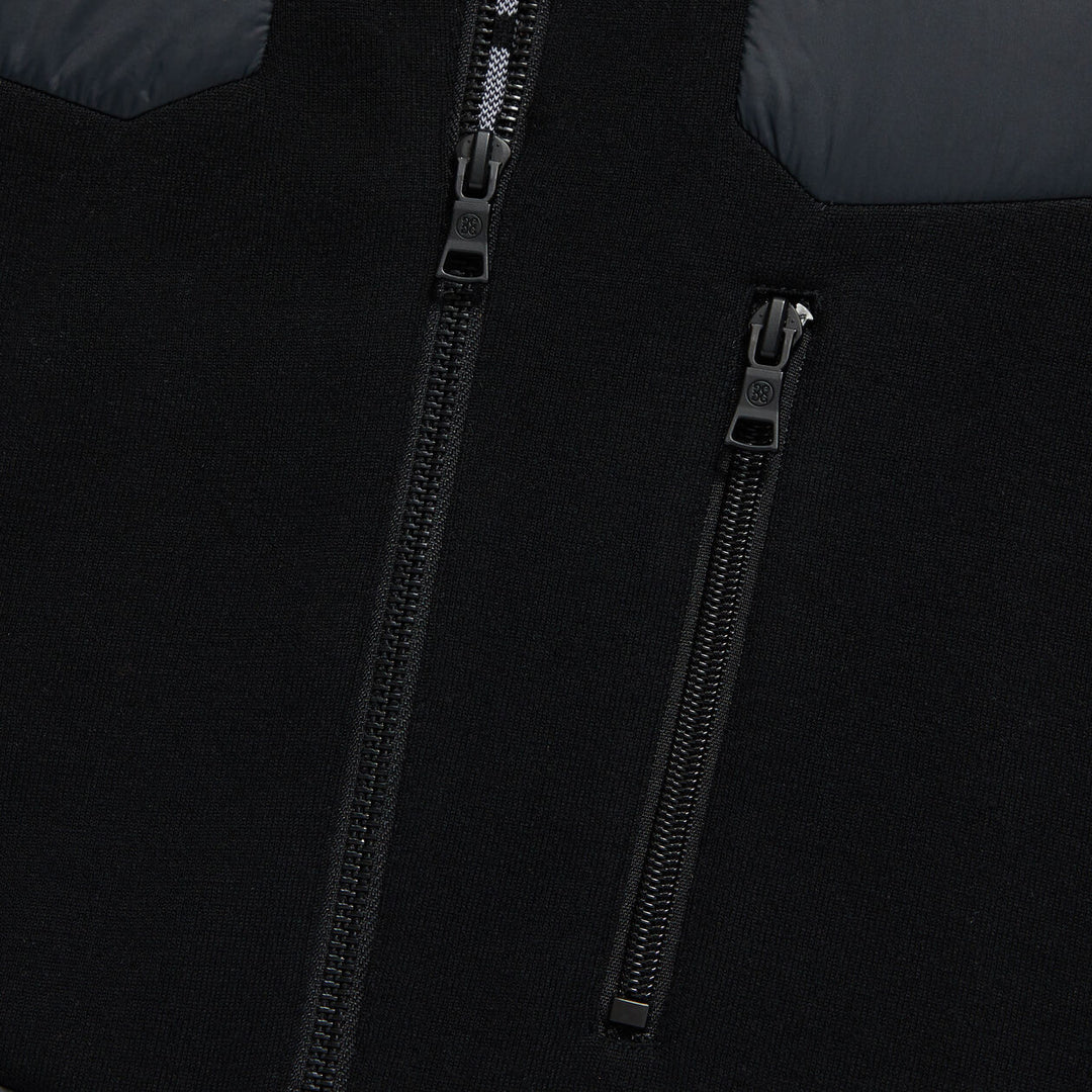 G/FORE MEN'S SKULL & T's MERINO WOOL FULL ZIP VEST - ONYX