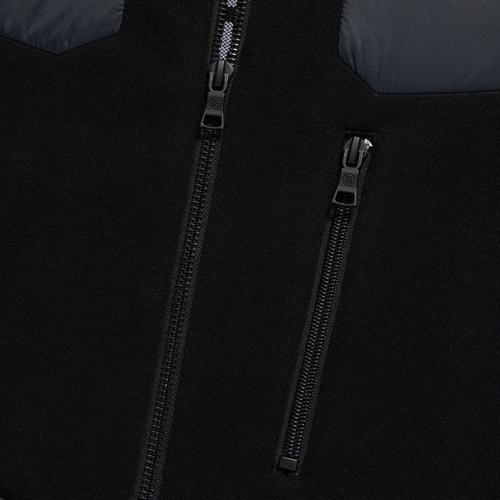 G/FORE MEN'S SKULL & T's MERINO WOOL FULL ZIP VEST - ONYX