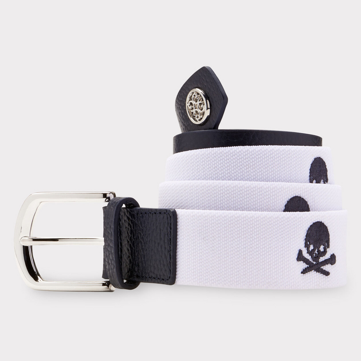 G/FORE MEN'S LTD EDITION KILLER SKULL & T'S BELT - SNOW