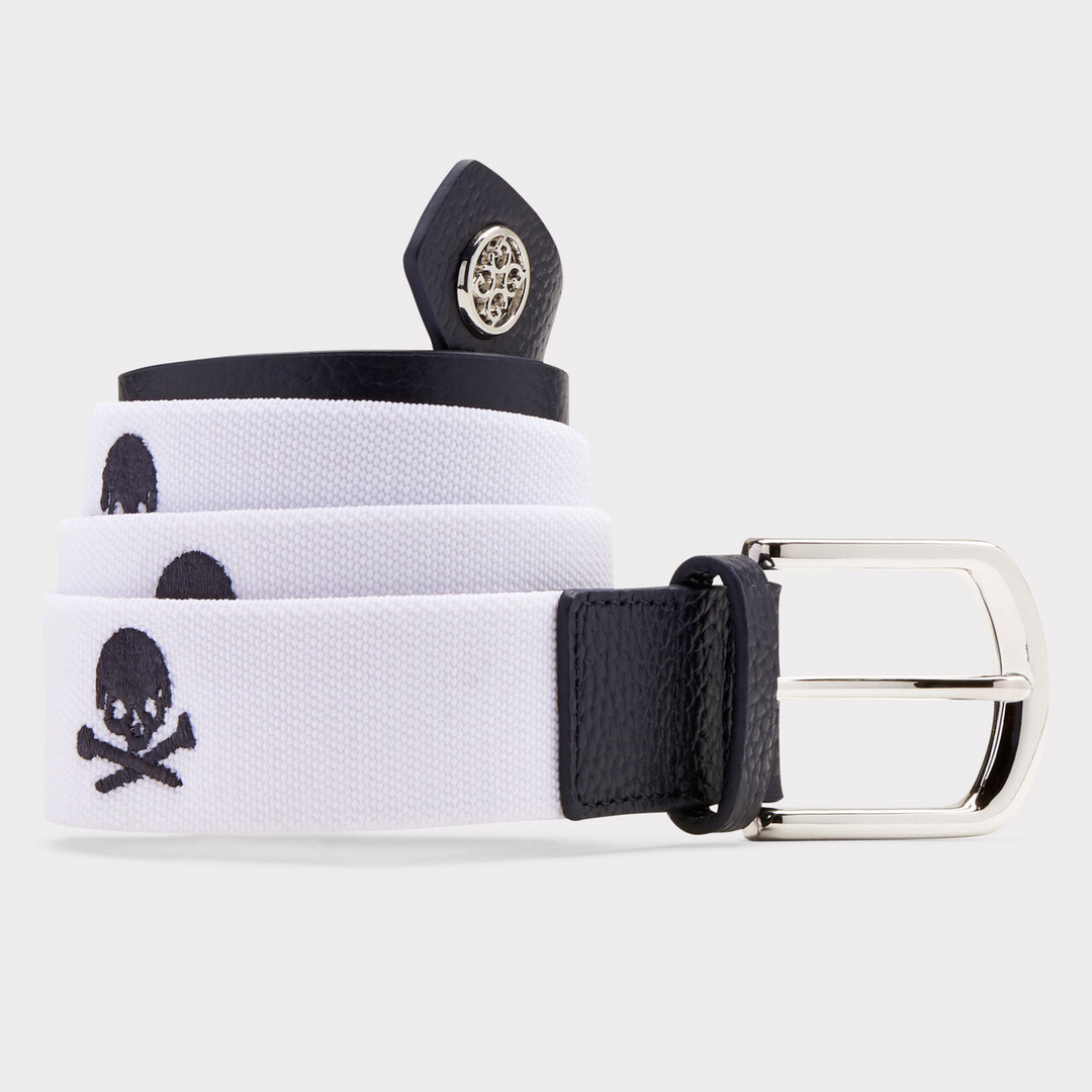 G/FORE MEN'S LTD EDITION KILLER SKULL & T'S BELT - SNOW