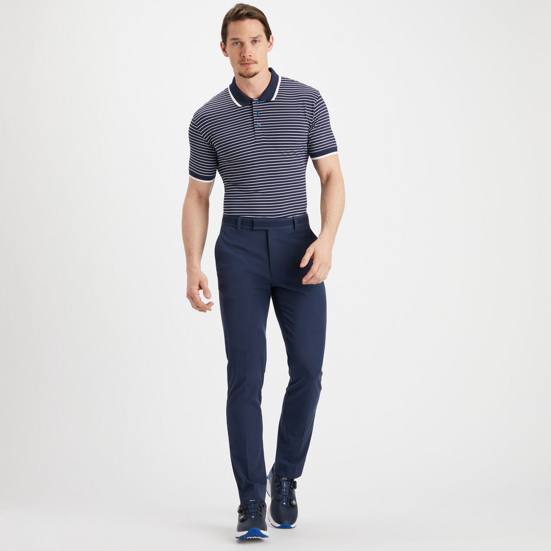 G/FORE MEN'S PIQUE STRIPE POLO - TWILIGHT