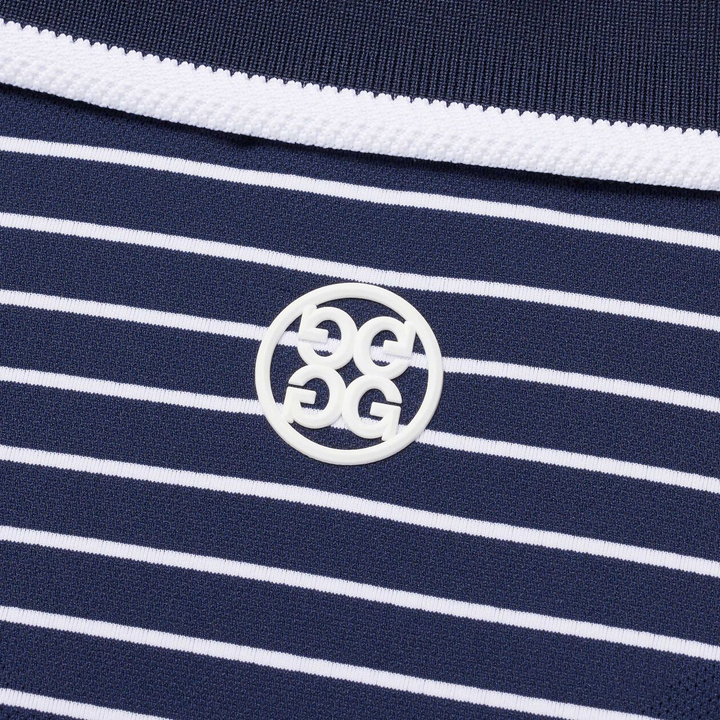 G/FORE MEN'S PIQUE STRIPE POLO - TWILIGHT