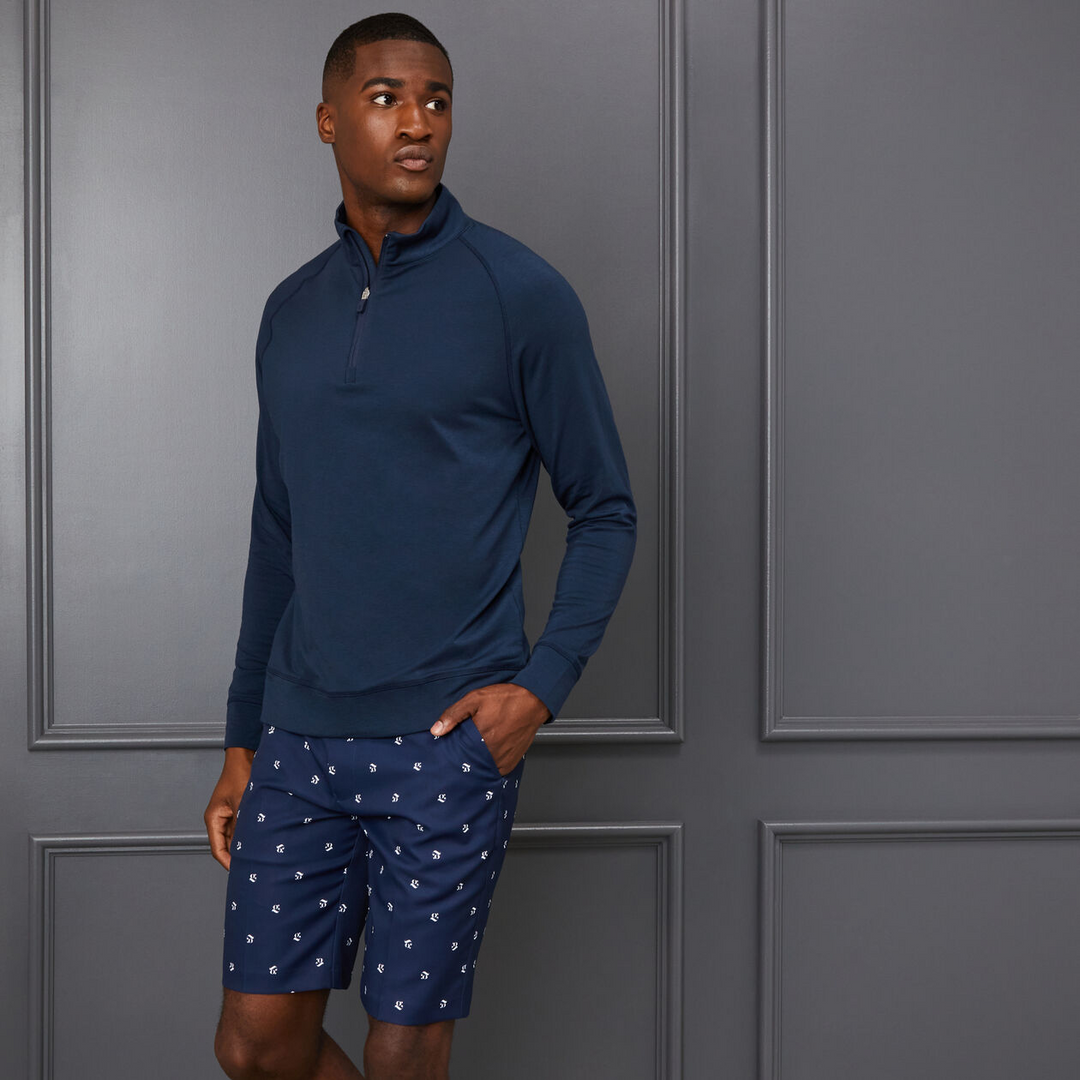 G/FORE MEN'S LUXE 1/4 ZIP MID LAYER - TWILIGHT