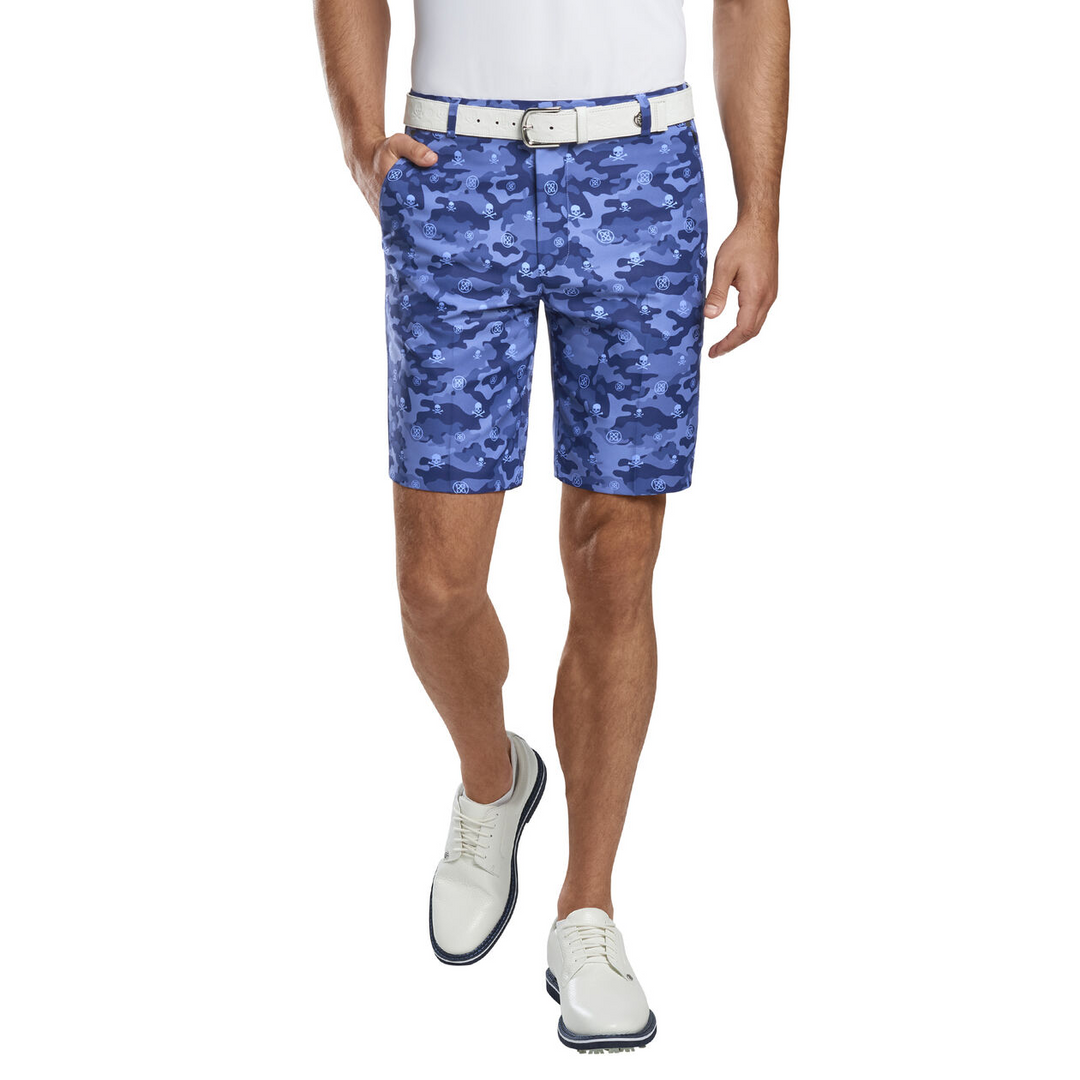 G/FORE MEN'S ICON CAMO SKULL & T'S TECH STRETCH SHORT - DANUBE