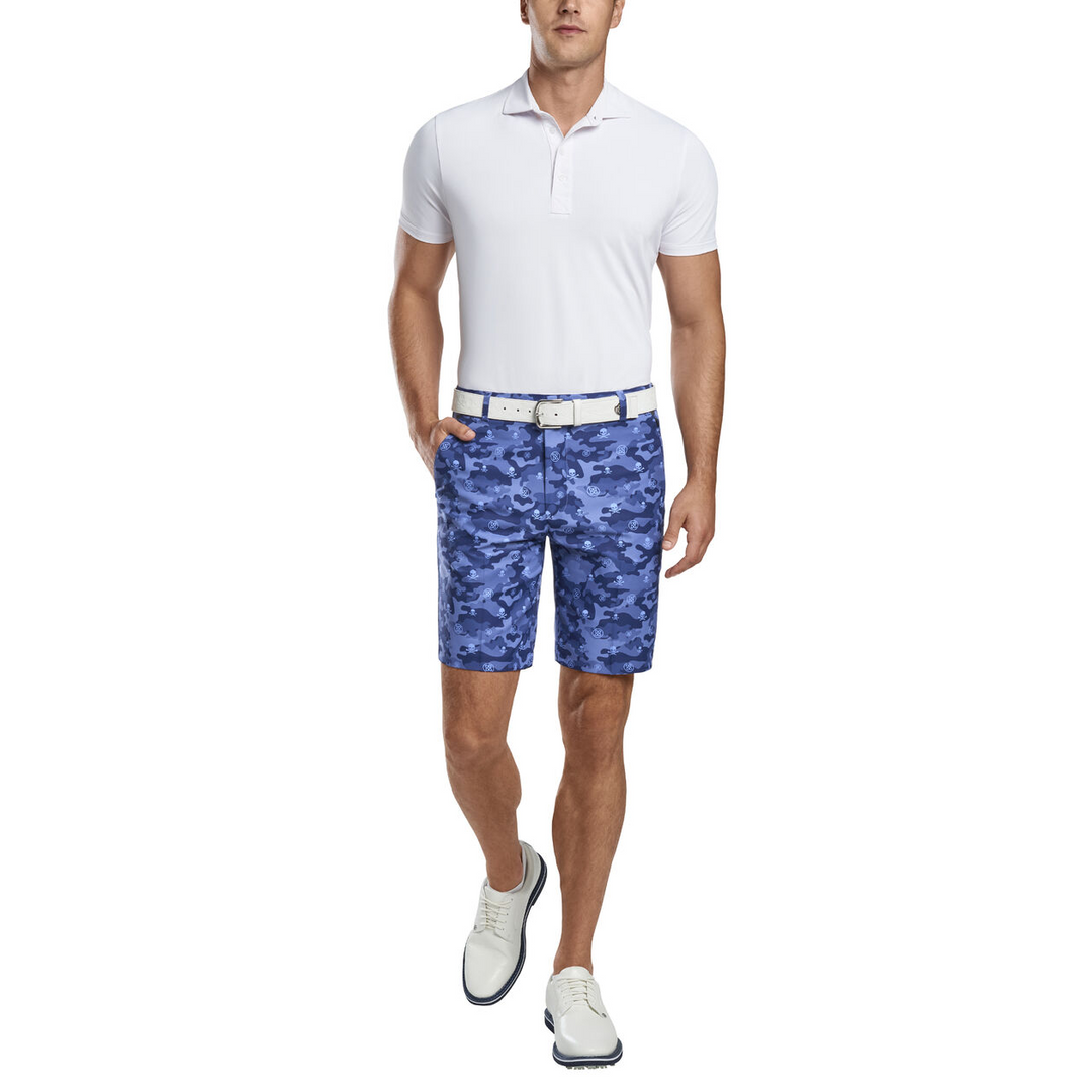 G/FORE MEN'S ICON CAMO SKULL & T'S TECH STRETCH SHORT - DANUBE