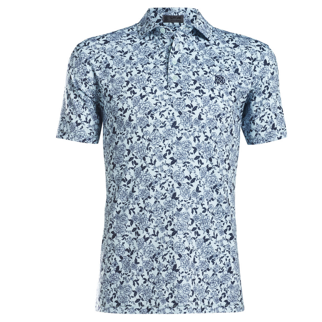 G/FORE MEN'S LTD EDITION GARDEN FLORAL POLO - CAPRI