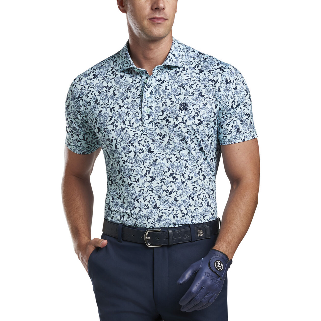 G/FORE MEN'S LTD EDITION GARDEN FLORAL POLO - CAPRI