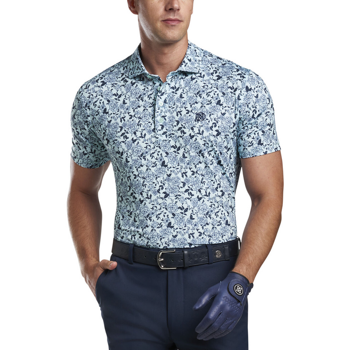 G/FORE MEN'S LTD EDITION GARDEN FLORAL POLO - CAPRI