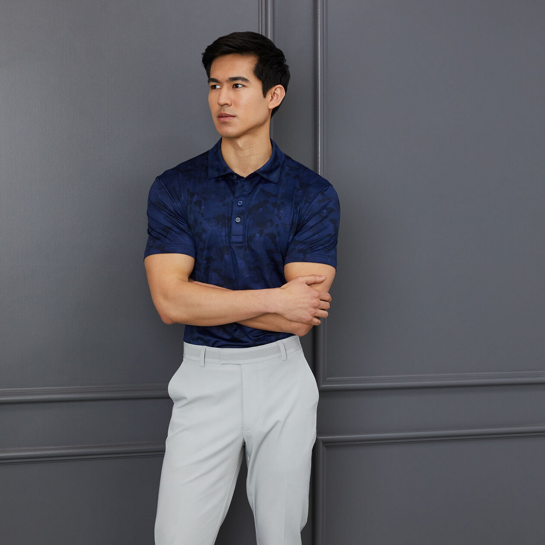 G/FORE MEN'S LTD EDTION ICON CAMO PRINTED POLO - BLUEPRINT