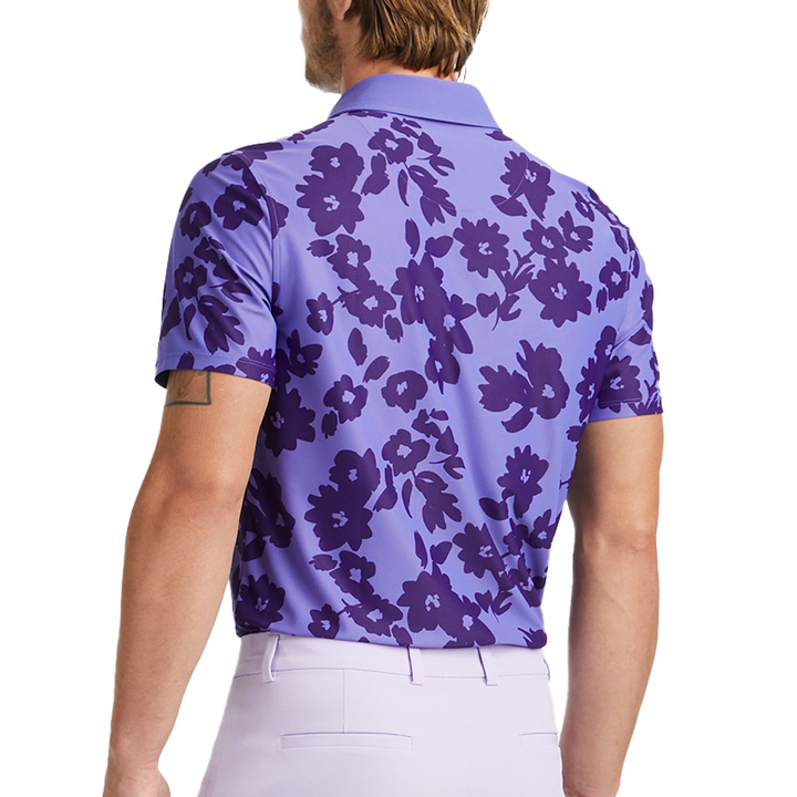 G/FORE MENS CAMO FLORAL TECH PIQUÉ POLO - CANYON