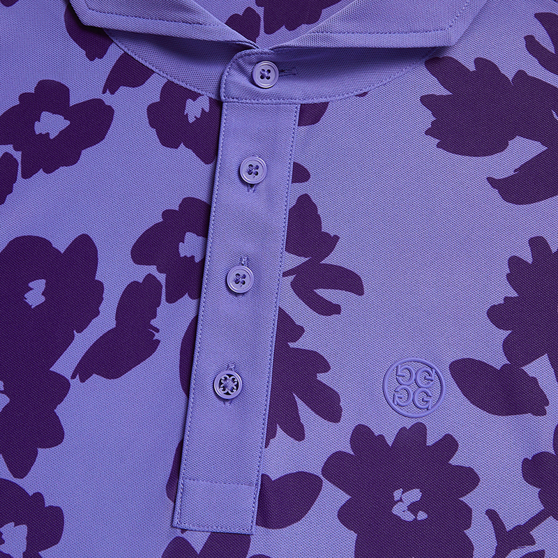 G/FORE MENS CAMO FLORAL TECH PIQUÉ POLO - CANYON