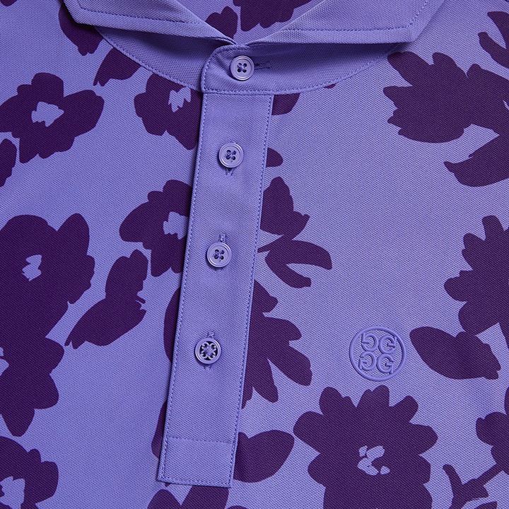 G/FORE MENS CAMO FLORAL TECH PIQUÉ POLO - CANYON