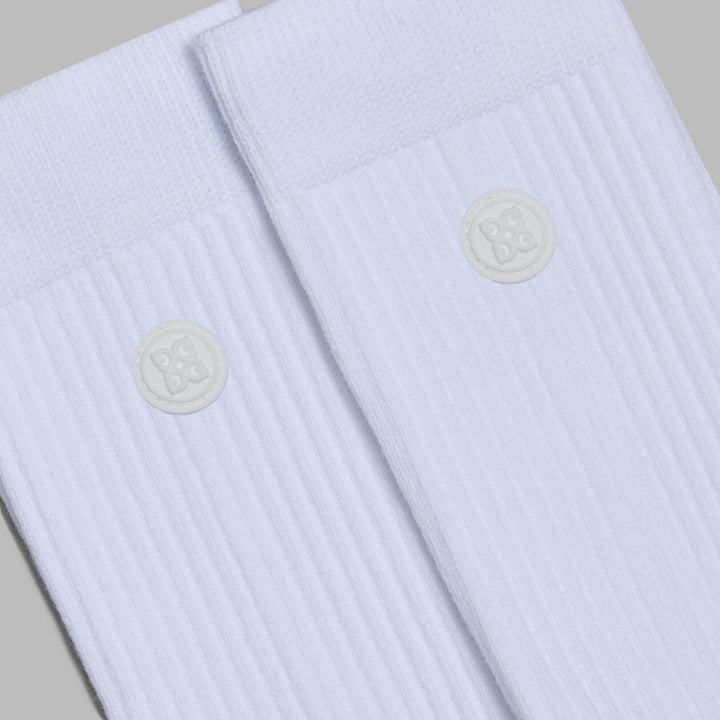 G/FORE WOMEN'S CIRCLE G'S CREW SOCK - SNOW