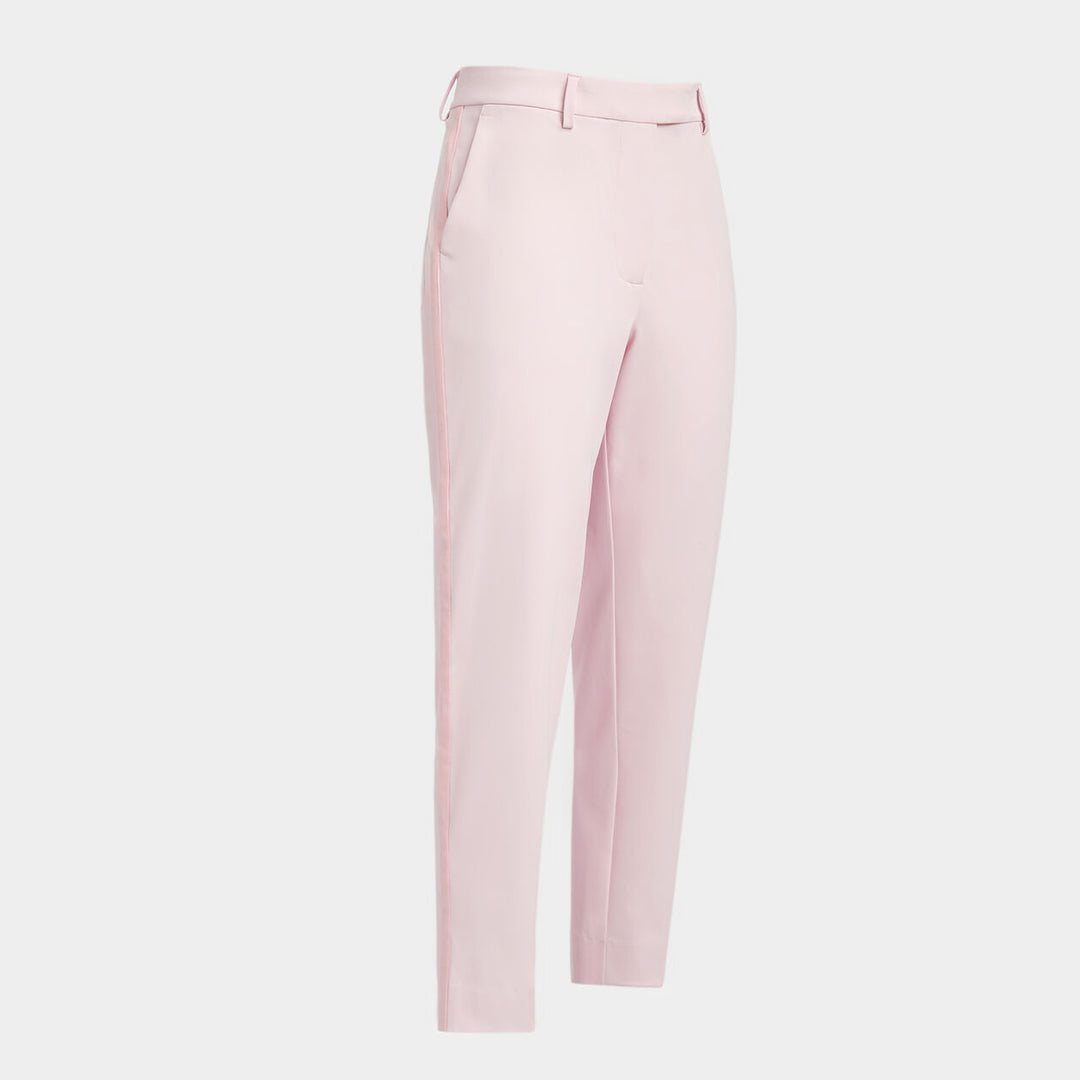 G/FORE WOMEN'S STRETCH PERFORMANCE TWILL MID RISE STRAIGHT LEG TROUSER - BLUSH