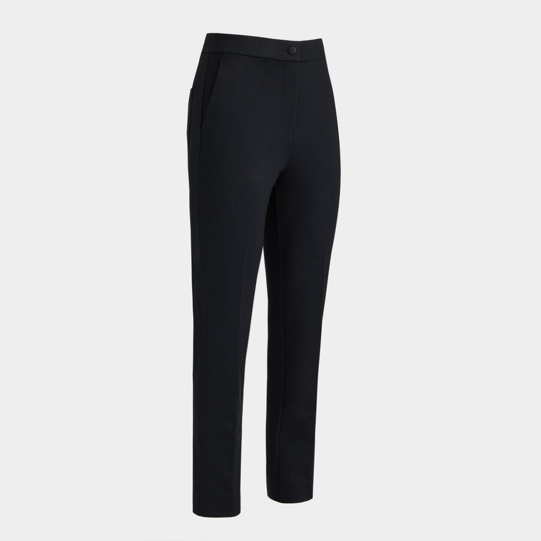 G/FORE WOMEN'S DOUBLE KNIT CIGARETTE HIGH RISE PANT - ONYX