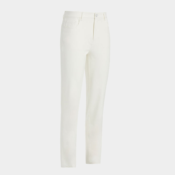 G/FORE WOMEN'S TOUR 5 POCKET WARP KNIT PANT - CHALK WHITE