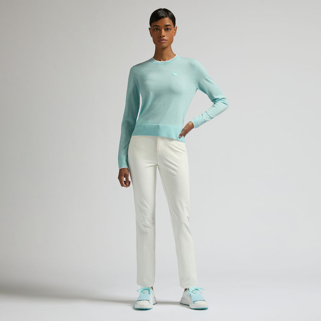 G/FORE WOMEN'S TOUR 5 POCKET WARP KNIT PANT - CHALK WHITE