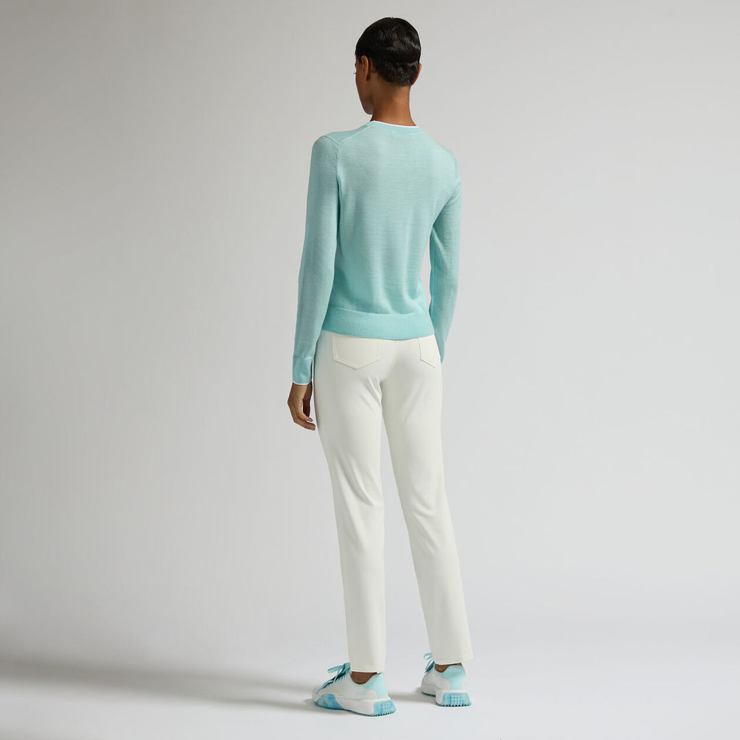G/FORE WOMEN'S TOUR 5 POCKET WARP KNIT PANT - CHALK WHITE