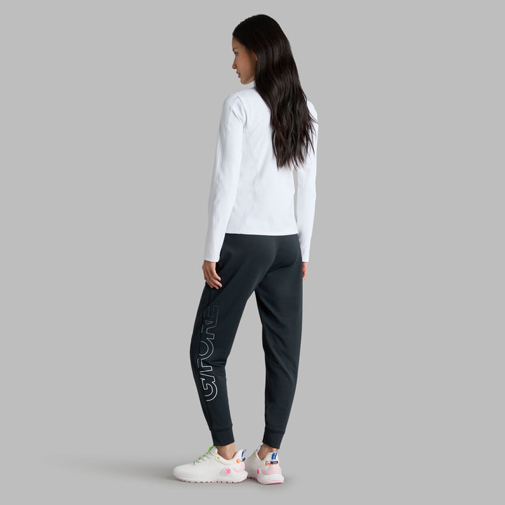 G/FORE WOMEN'S BRUSHED BACK TECH TERRY JOGGER - ONYX
