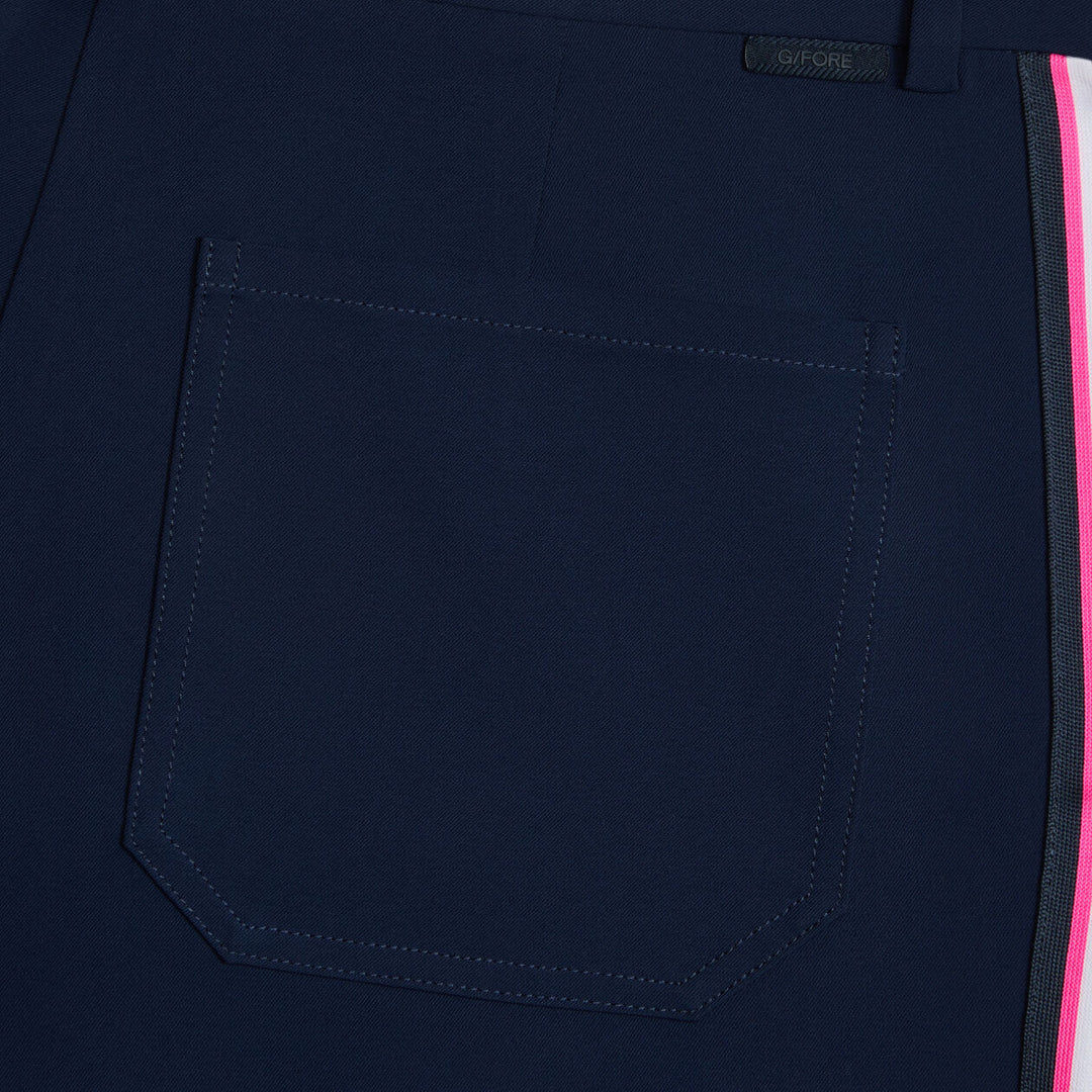 G/FORE WOMEN'S TUX STRETCH PERFORMANCE TWILL STRAIGHT LEG TROUSER - CHALK WHITE / TWILIGHT