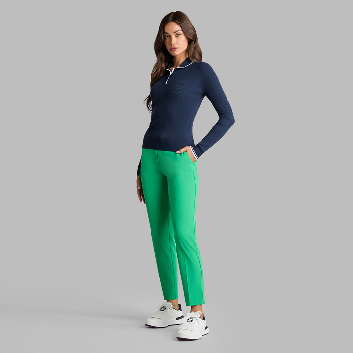 G/FORE WOMEN'S STRETCH PERFORMANCE TWILL STRAIGHT LEG TROUSER - CLOVER