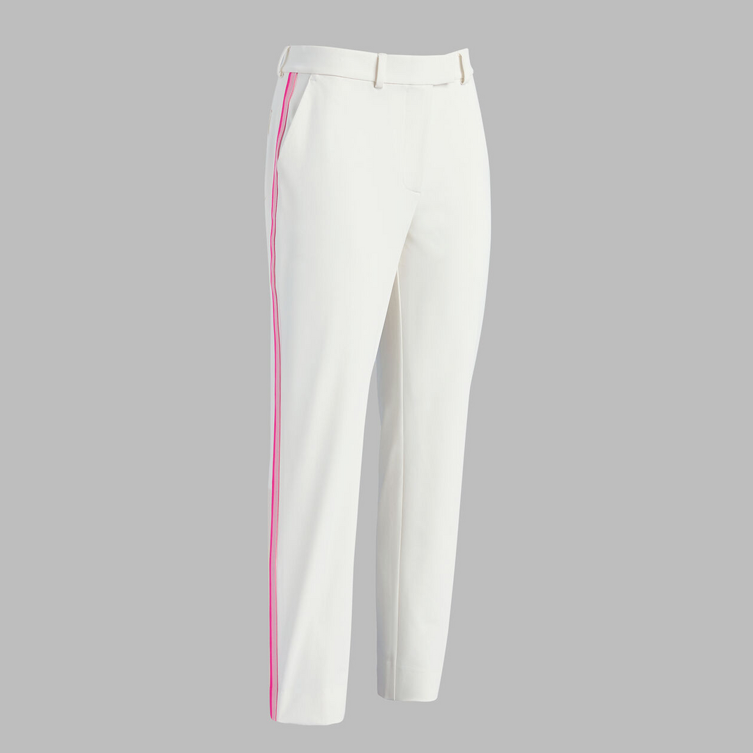 G/FORE WOMEN'S TUX SHADOW STRETCH STRAIGHT LEG TROUSER - CHALK WHITE