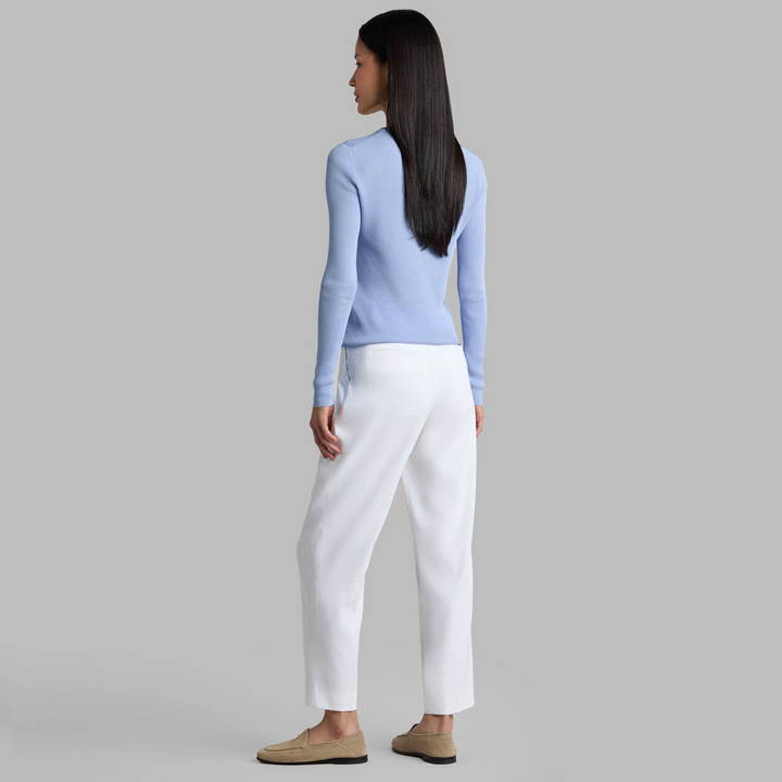 G/FORE WOMEN'S LTD RELEASE LINEN CROPPED PLEATED TROUSER - SNOW