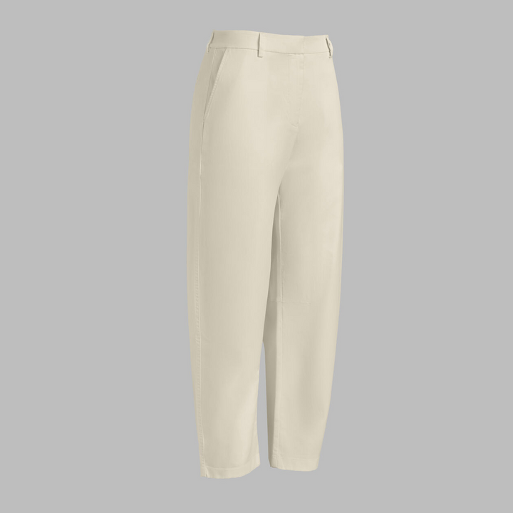G/FORE WOMEN'S LTD RELEASE STRETCH COTTON GABARDINE BARREL LEG TROUSER - PUMICE