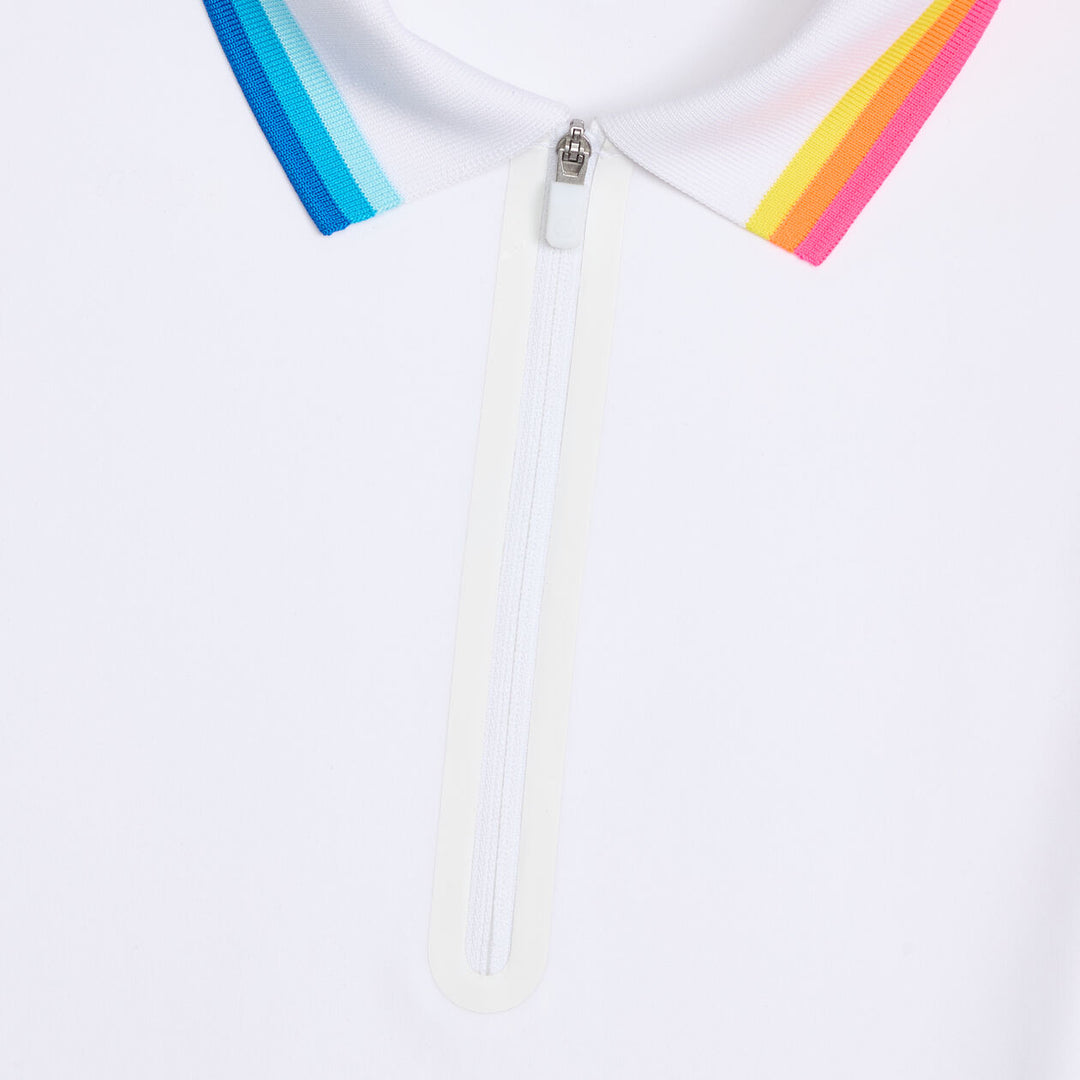G/FORE WOMEN'S KNOCKOUT A-LINE POLO DRESS - SNOW