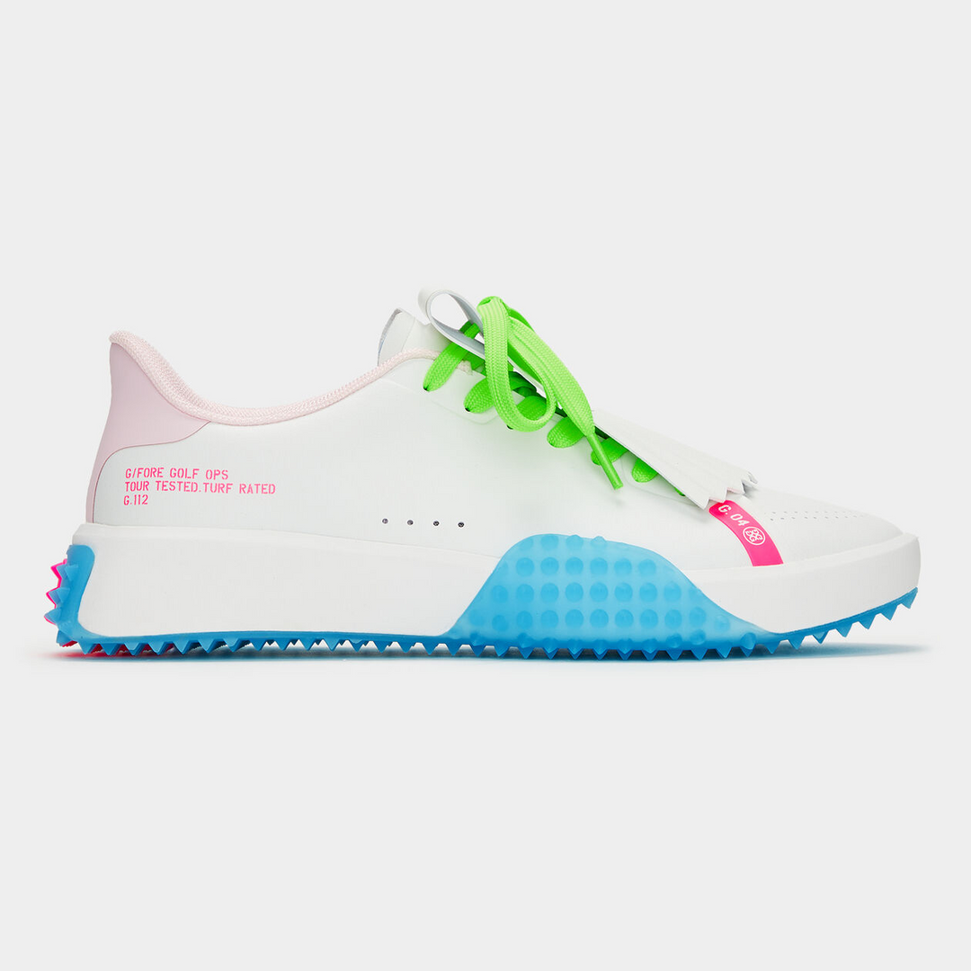 G/FORE WOMENS G.112 KILTIE GOLF SHOE - SNOW /MULTI