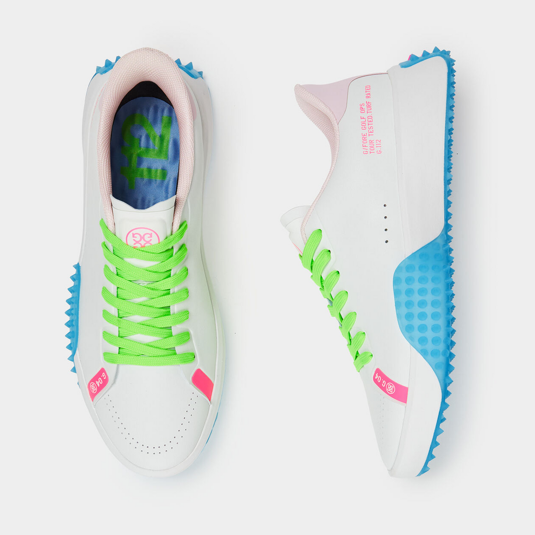 G/FORE WOMENS G.112 KILTIE GOLF SHOE - SNOW /MULTI