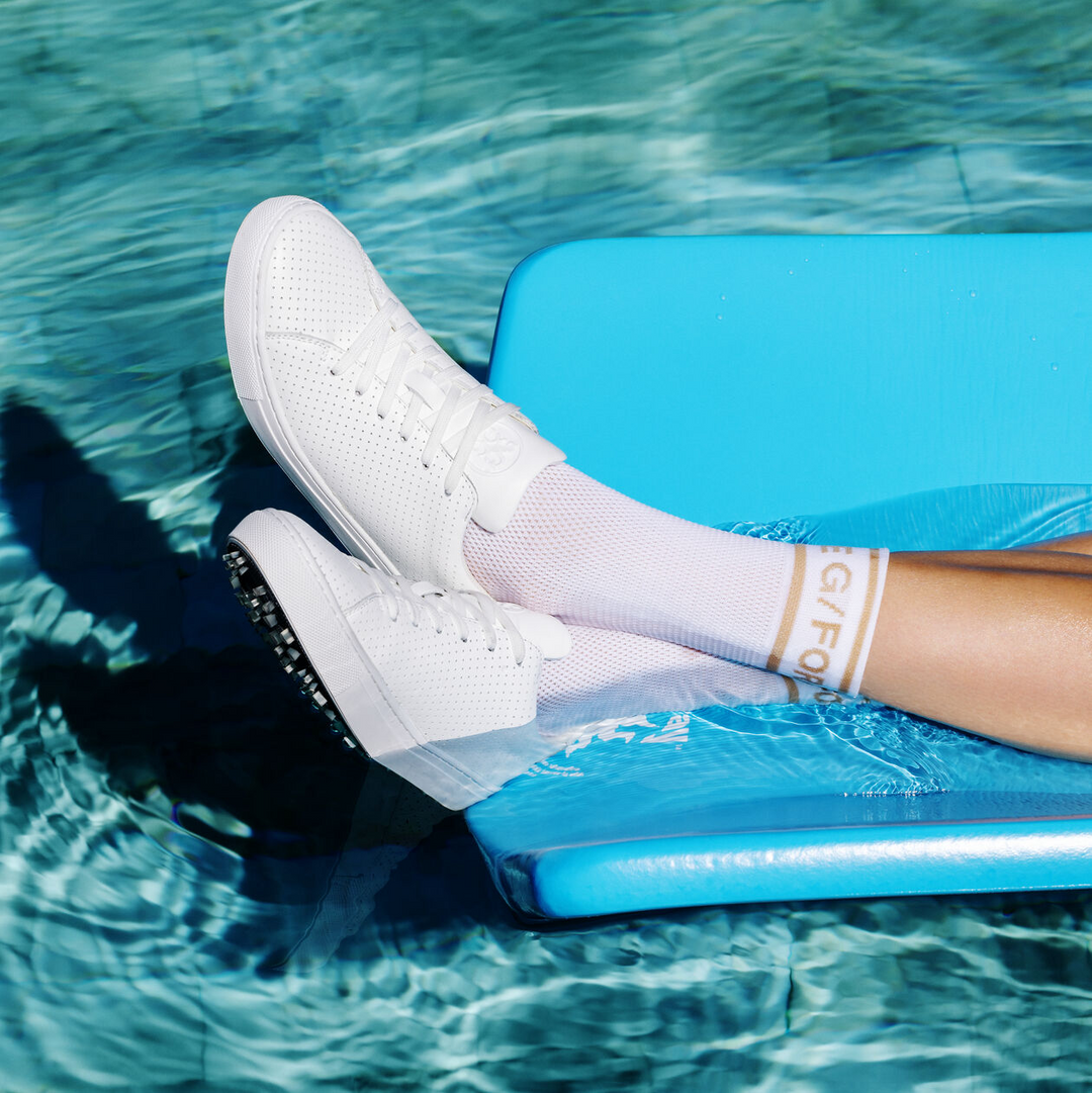 G/FORE WOMEN'S DURF PERFORATED LEATHER GOLF SHOE - SNOW