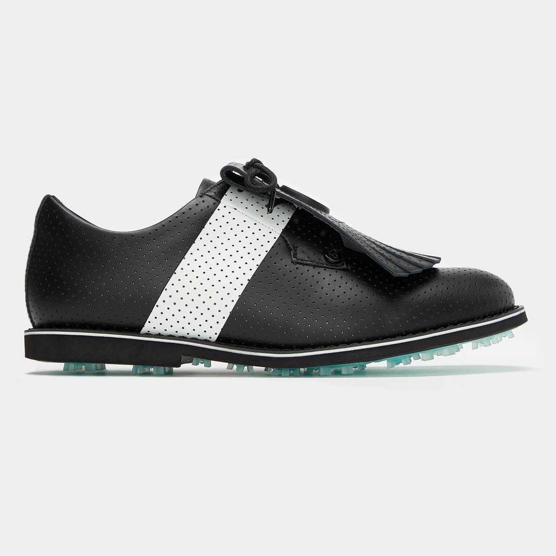 G/FORE WOMEN'S GALLIVANTER PERFORATED LEATHER KILTIE GOLF SHOE - ONYX